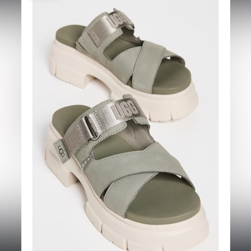 NWOT UGG Women's Ashton Slide Sandal Size 8 moss green